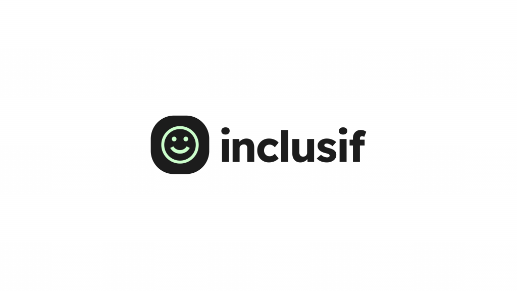 Isotipo inclusif (carita feliz + inclusif)