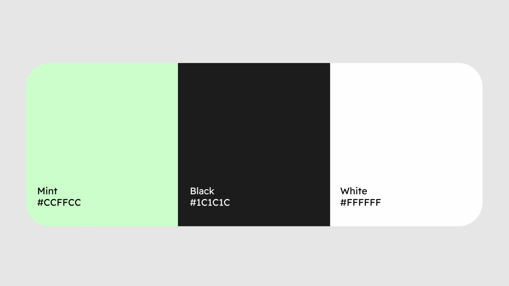 Colores inclusif (menta, negro y blanco)