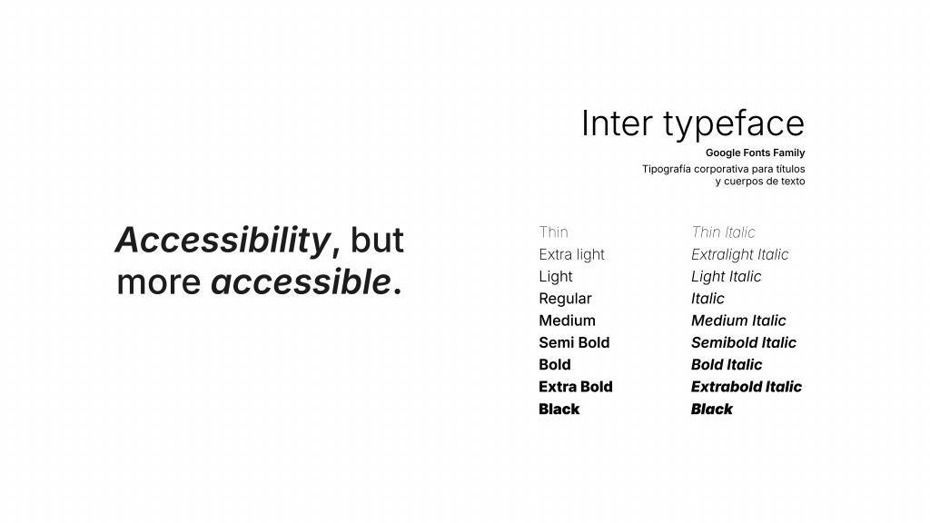 Tipografía inter para inclusif